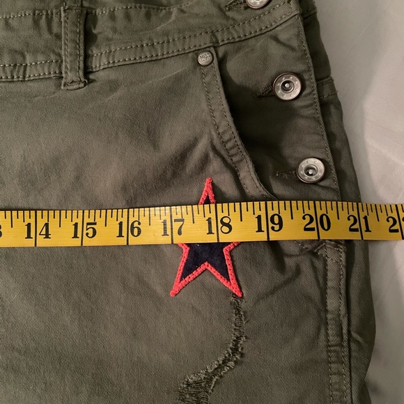 NWT Miss America Khaki Green Pocket Front Overalls Shorts Romper, Size XL - Picture 14 of 14